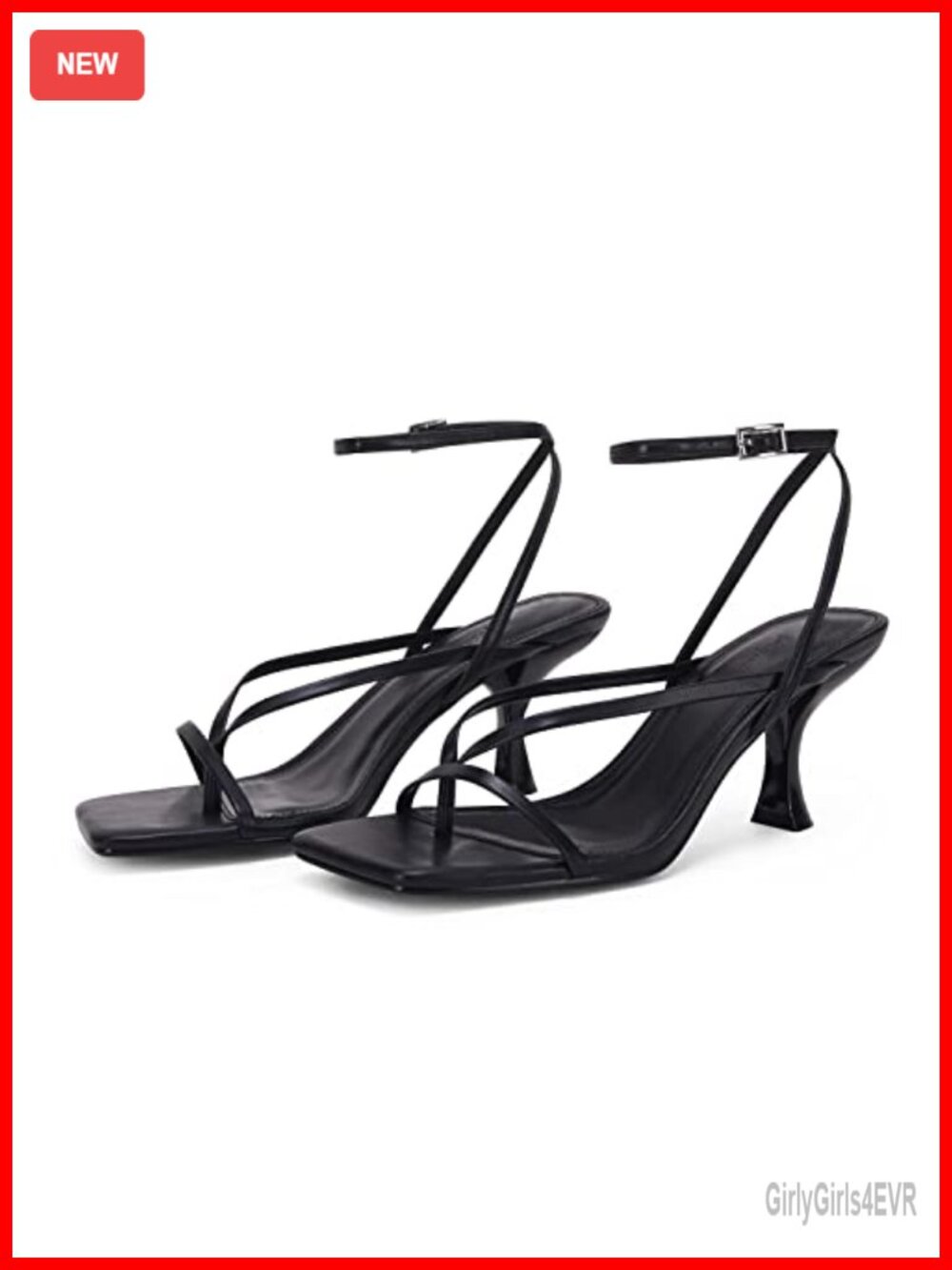 Womens Lace Up High Heeled Sandals Square Toe Strappy Party Shoes